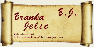 Branka Jelić vizit kartica